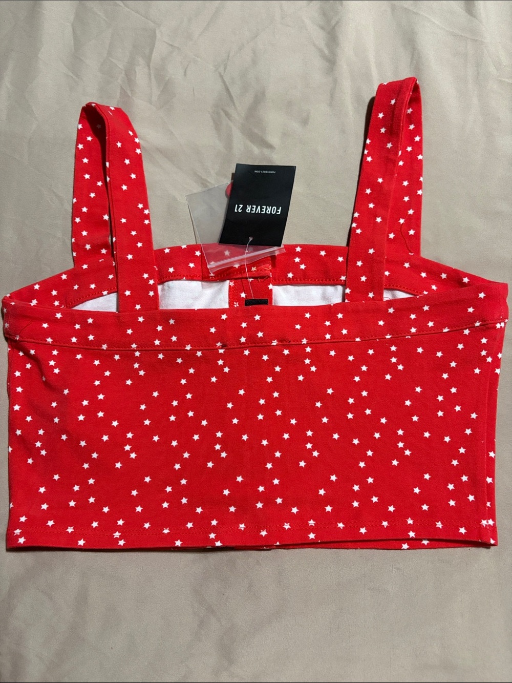 Forever 21 Red Top with White Star Print - Picture 7 of 12